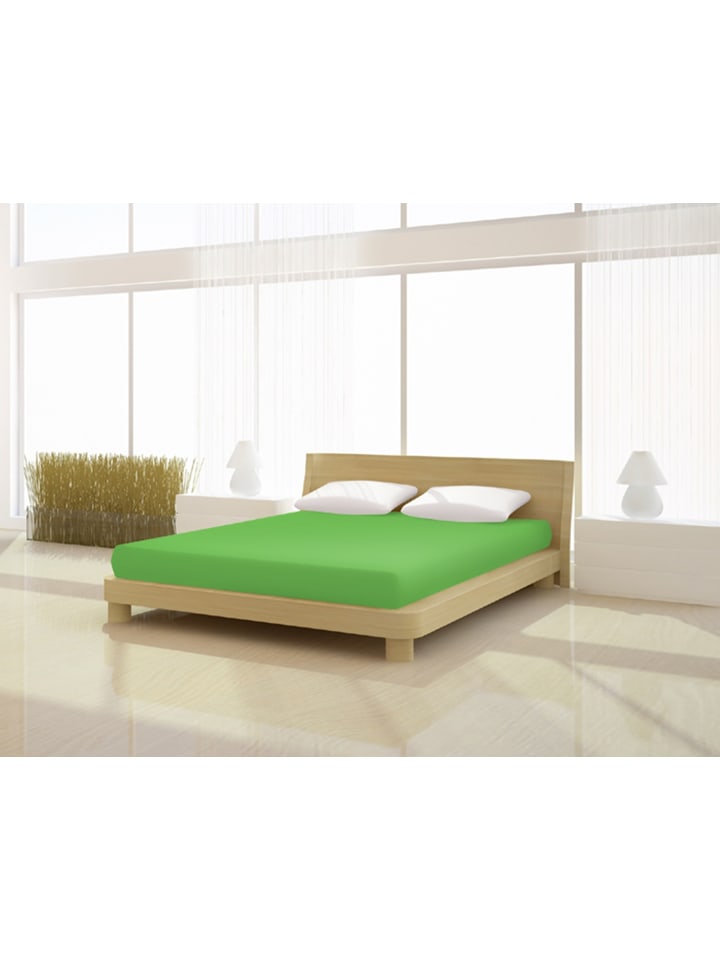 Spannbetttuch Jersey classic 180 - 200 x 200 cm in limone