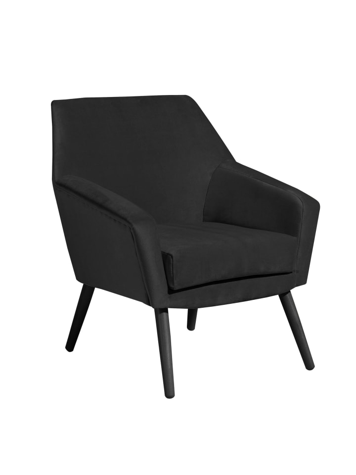 SESSEL Kachka Bezug Samtvelour Buche schwarz / schwarz