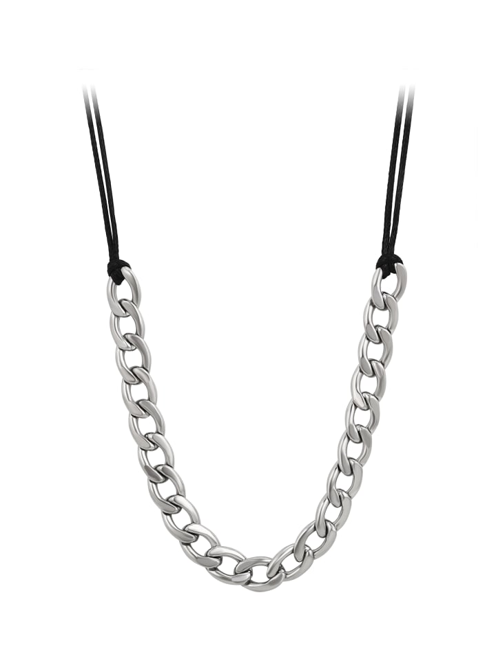 Women Necklace in Black Silver