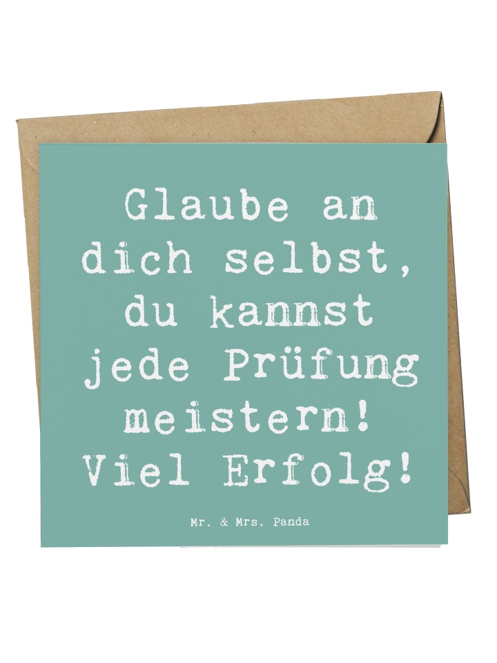 Grußkarte Spruch Prüfungen bestehen mit Spruch in Meeresbrise
