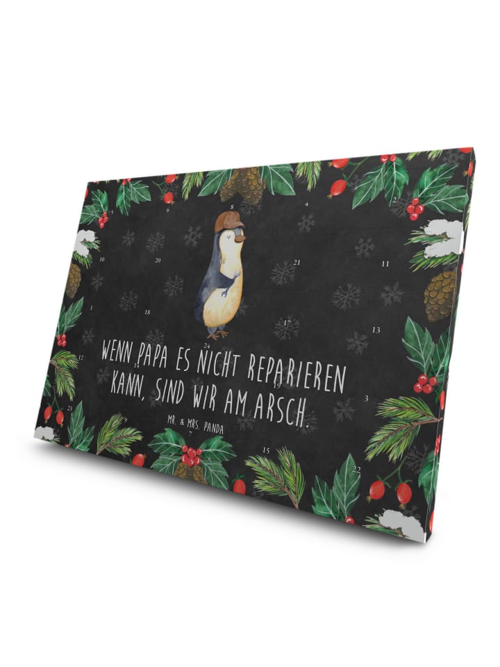 Advents-Teekalender Wenn Papa es nicht reparier... in Kreidetafel