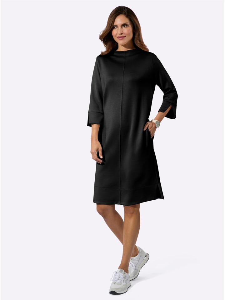 Jersey-Kleid in schwarz