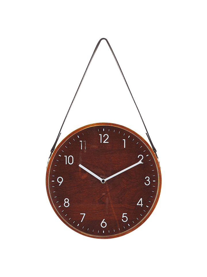 Wanduhr RENENS in Braun/Weiß - (W) 26 x (H) 44 x (L) 6 cm