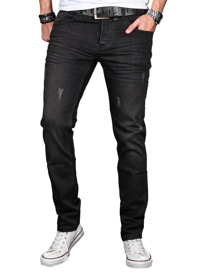 Jeans Salvarini-Basic-Multi2 in Schwarz