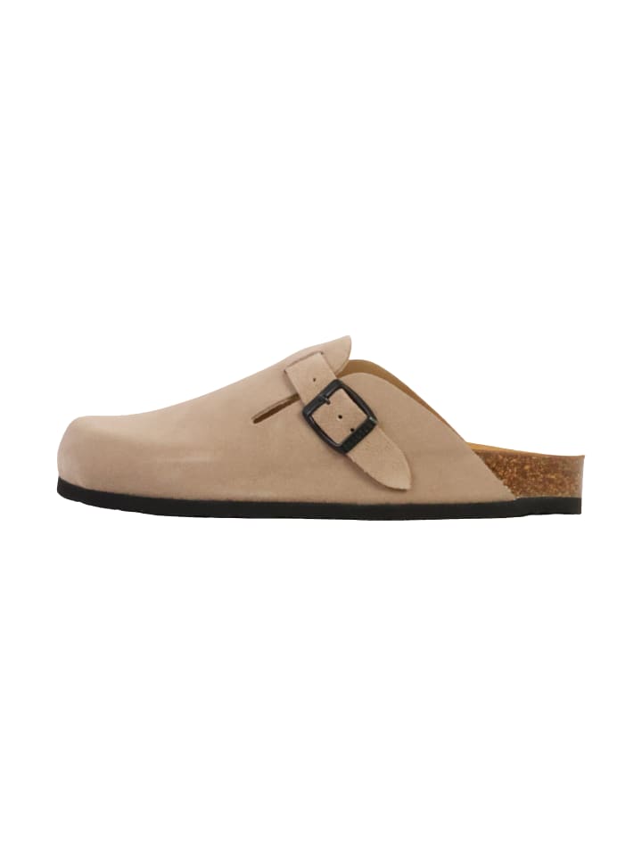 Leder-Pantoletten Blog Beige
