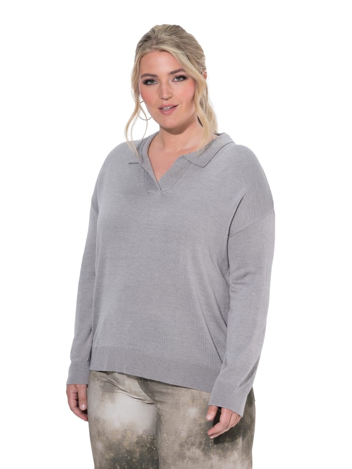 Pullover in grau melange