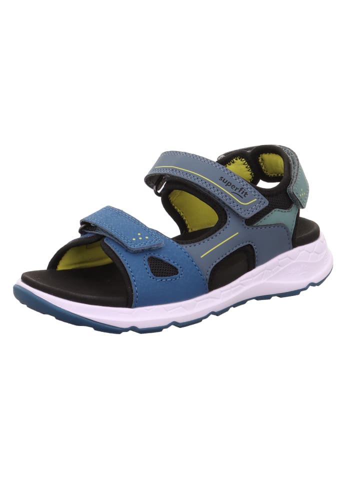 Sandale CRISS CROSS in Blau/Gelb