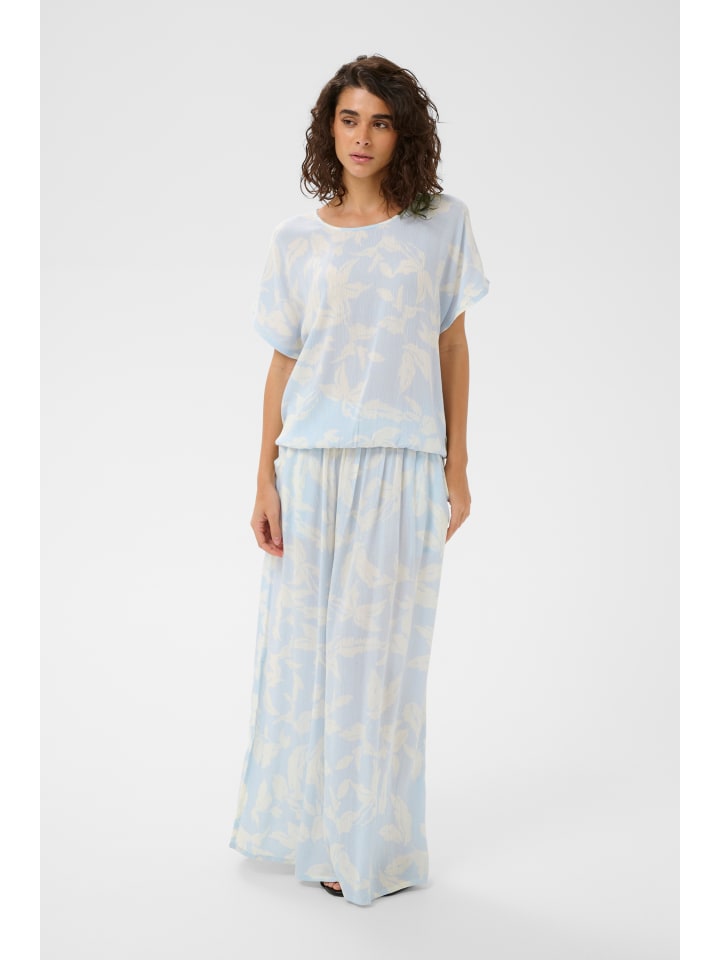 Bluse kurzarm KAvilia Loose fit in Nantucket Chalk Leave