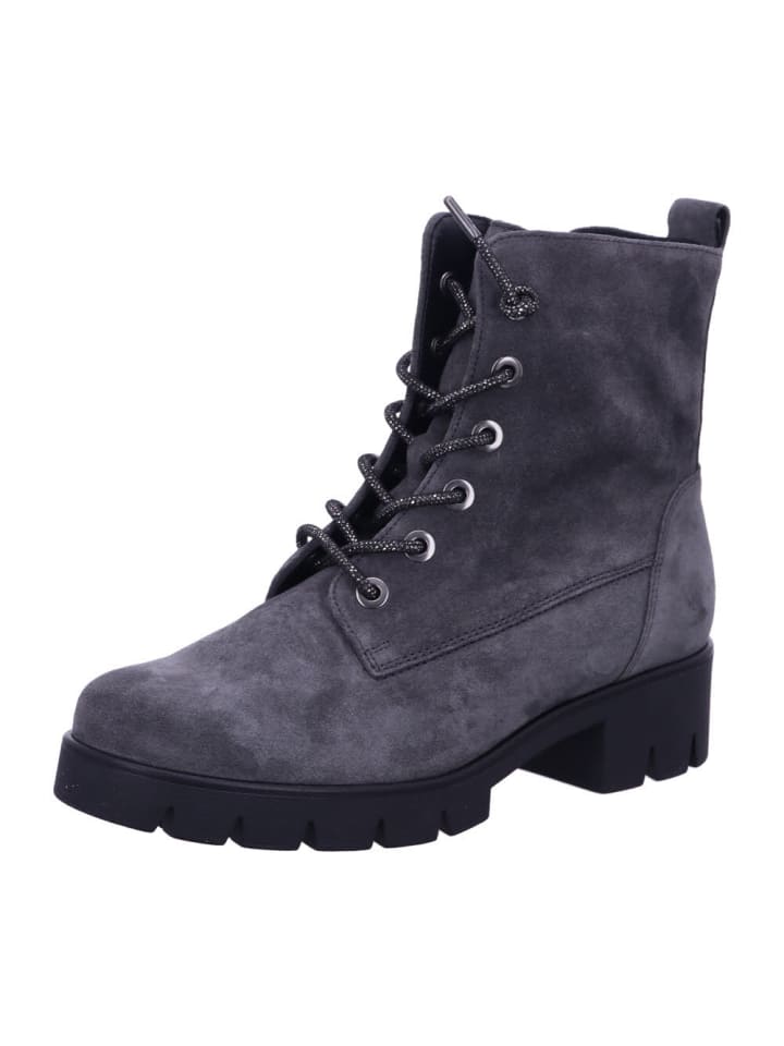 Damen Stiefel/Boots ungefüttert Schnürstiefeletten in Grau