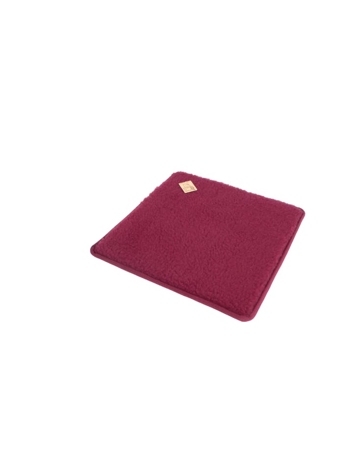 Sitzkissen Stuhlkissen 2er Pack Wolle 37 x 40 cm in bordeaux