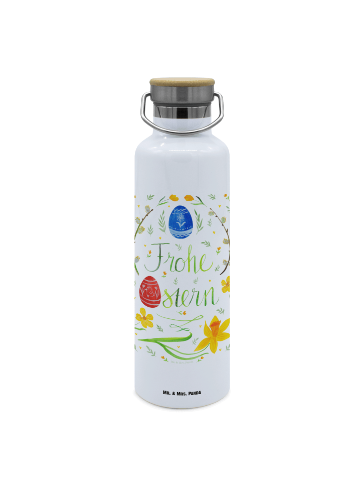 Mehrwegflasche Ostern Frohe Ostern ohne Spruch in Weiß