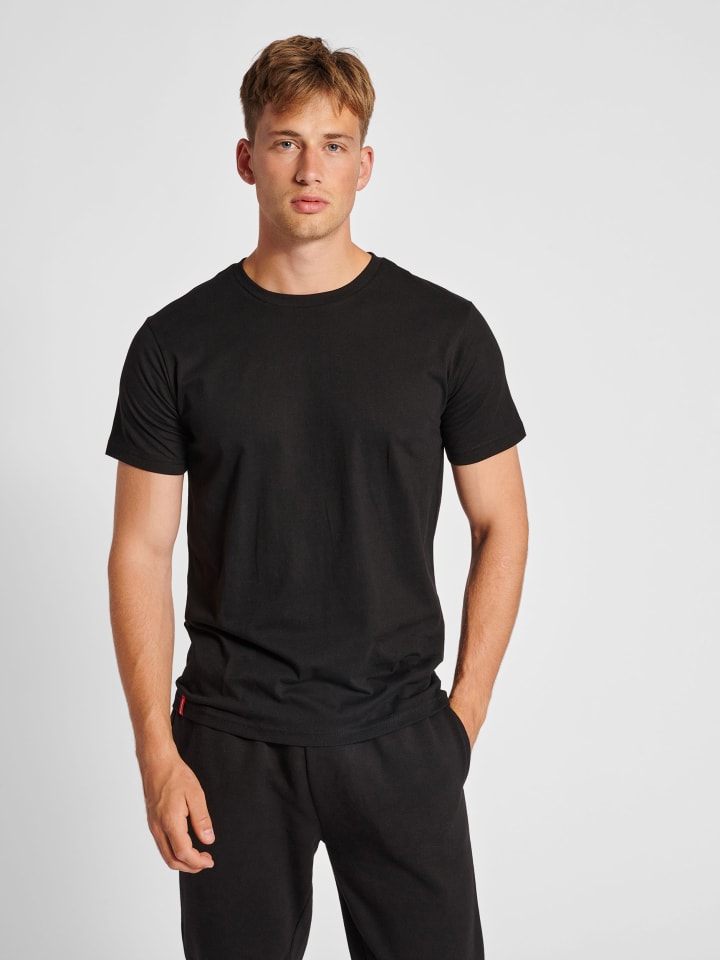 T-Shirt Hmlred Herren in BLACK