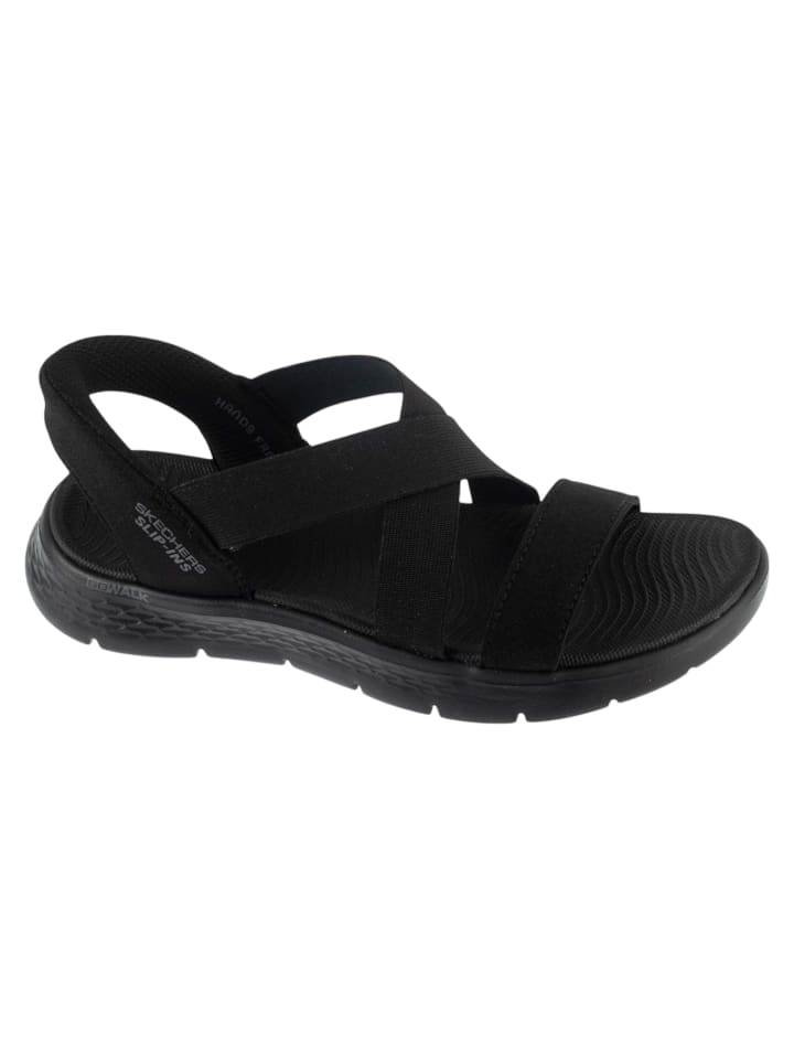 Skechers Slip-Ins: Go Walk Flex Sandal - Glimmer Up in Schwarz