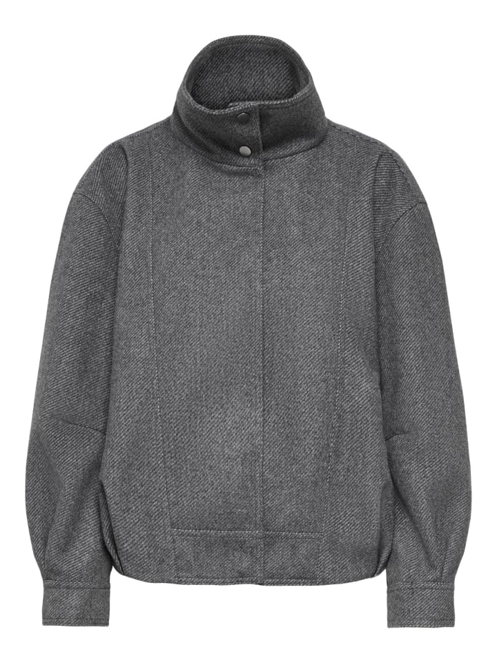 Blousonjacke in Dark Grey Melange