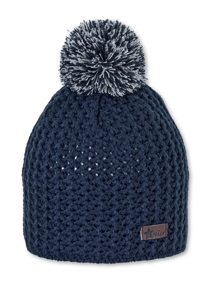 Strickmütze in marineblau
