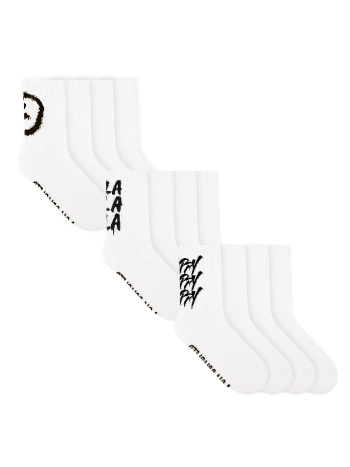 Tennissocken Kinder Tennis Socken Set in Weiß