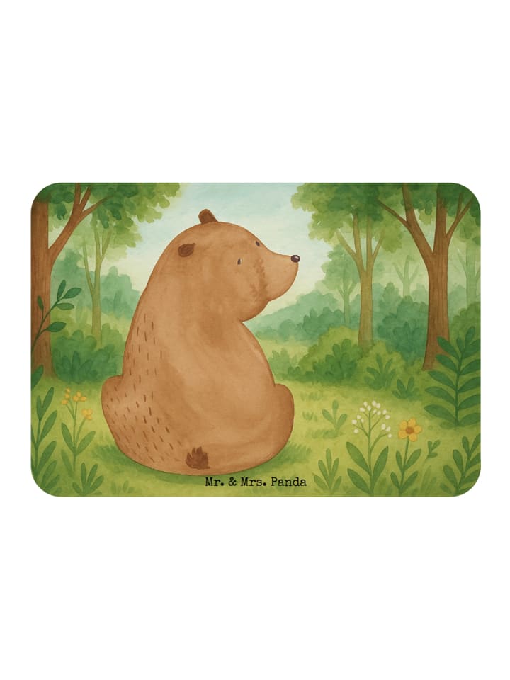 Magnet Bär Schulterblick Design ohne Spruch in Weiß