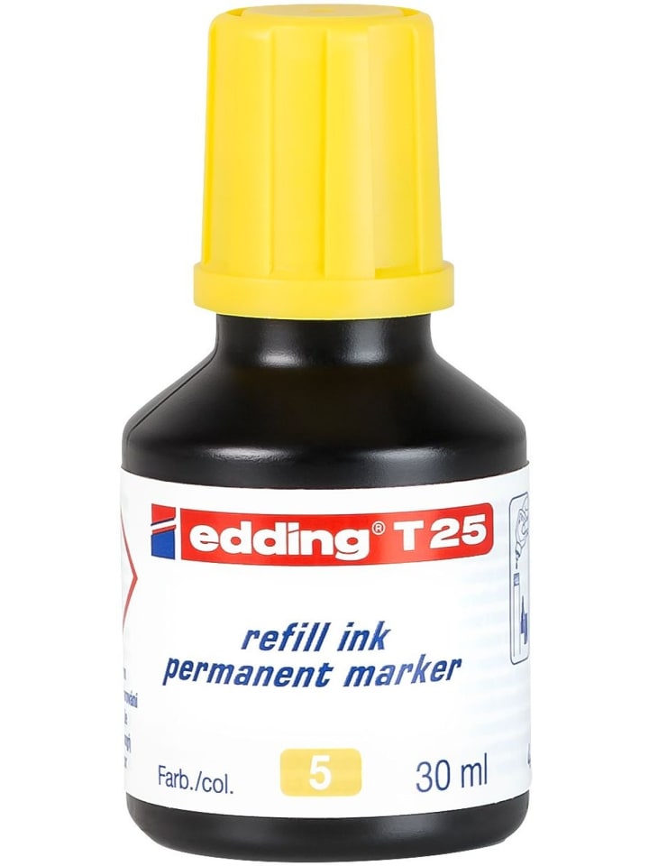 Nachfülltinte edding T 25 für edding Permanentmarker 30ml gelb