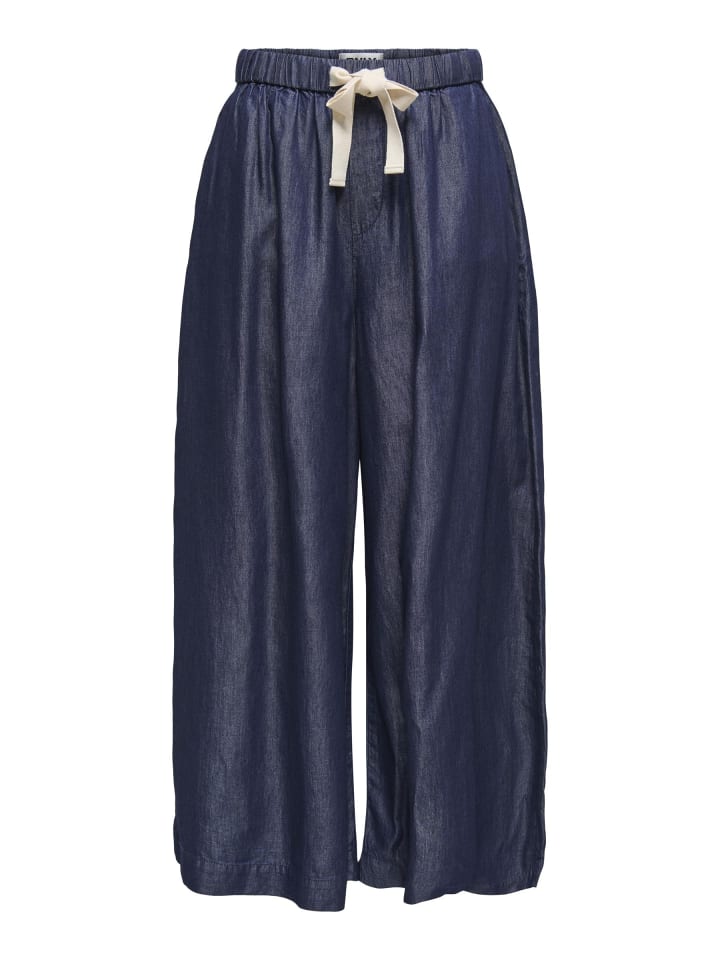 Jeans mit weitem Bein in Dark Blue Denim