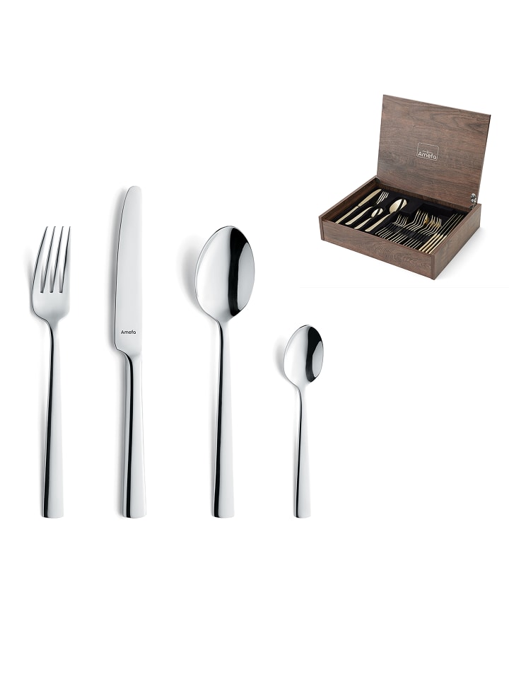 24-tlg. Besteckset MODERNO in edelstahl