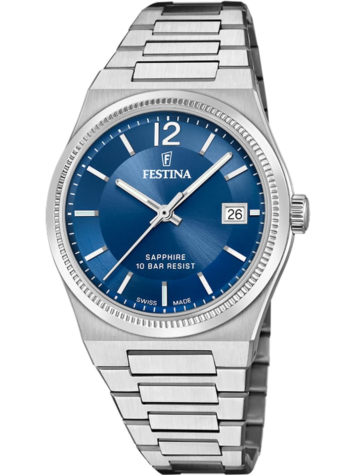 Uhr in Blau