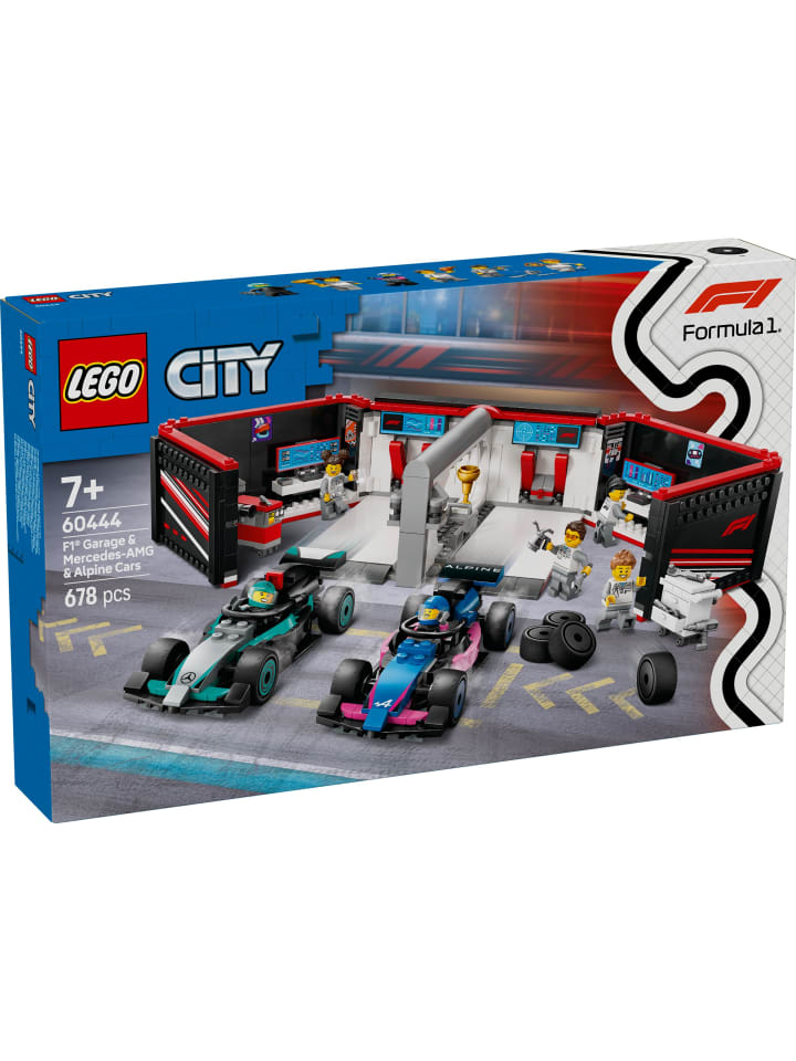 City 60444 F1® Garage mit Mercedes-AMG & Alpine Rennautos