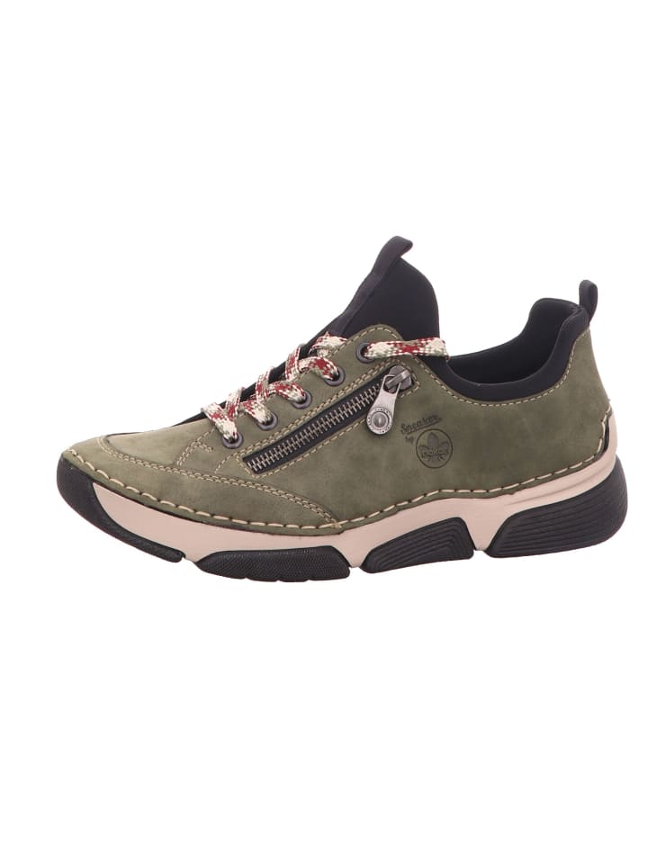 Halbschuhe in liane/schwarz
