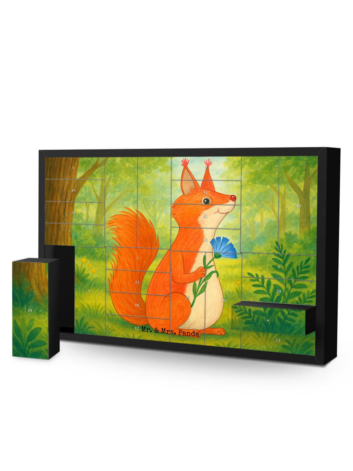 Weihnachtskalender Eichhörnchen Blume Design oh... in Weiß