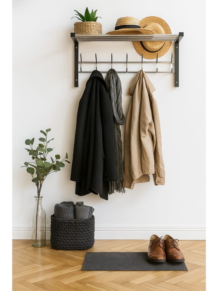 Wandgarderobe Emma in schwarz