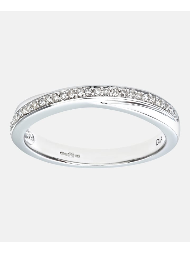 Eternity-Ring aus 375 Weißgold mit Diamant