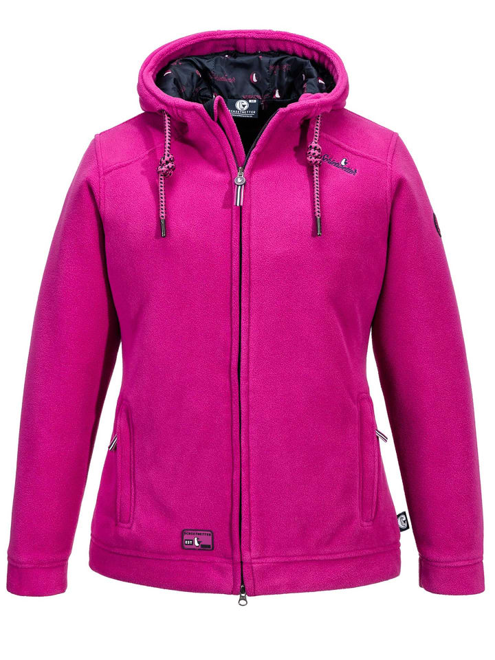 Fleecejacke "Holzbein Angie" in fuchsia