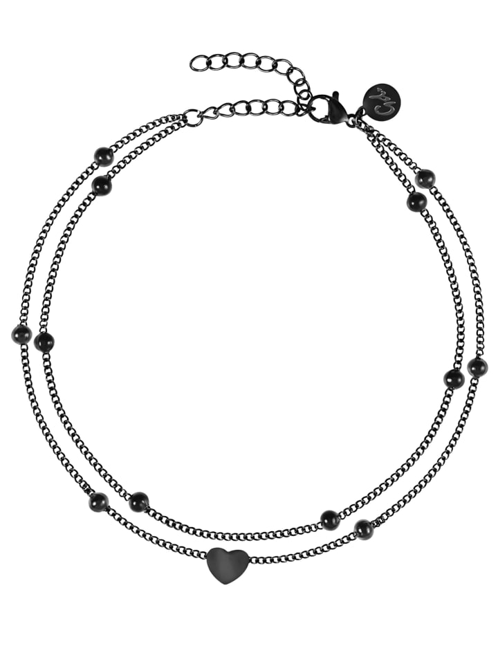Fußkette in Schwarz