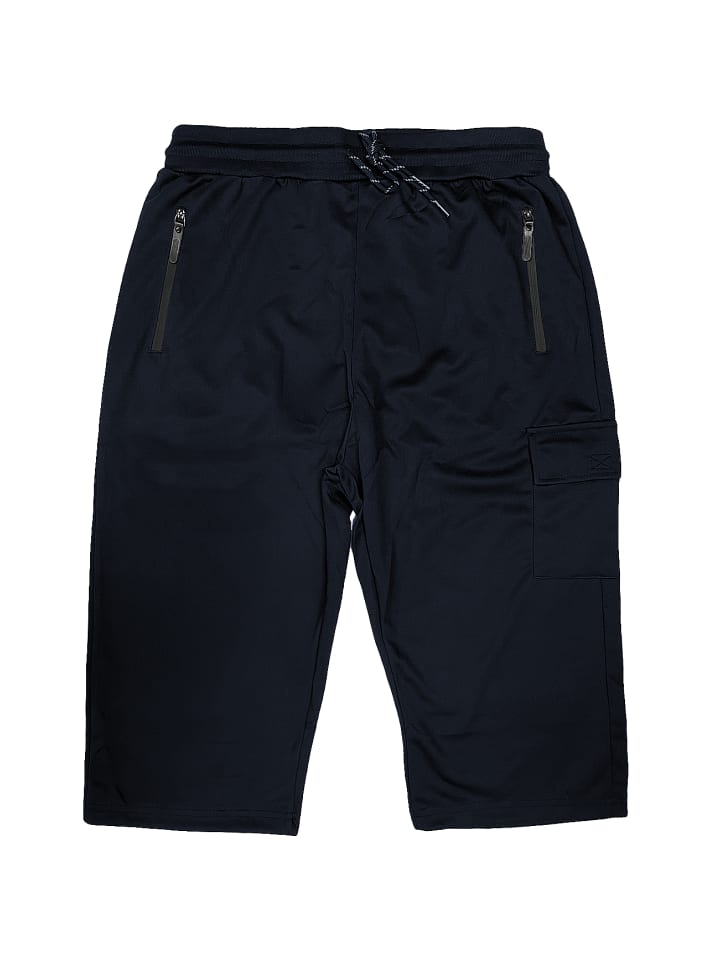 Freizeit Capri Hose Schorts mit Cargo Tasche in Navy