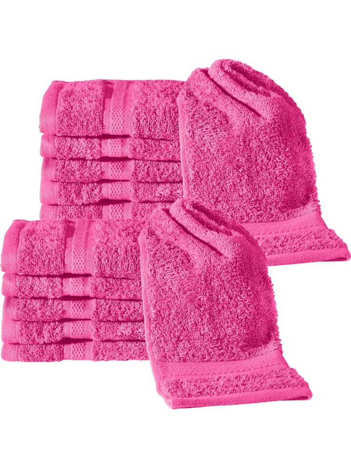 Frottier Gästetuch 12er-Pack Chicago in pink