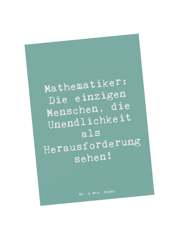 Bildkarte Spruch Mathematiker Unendlichkeit mit... in Meeresbrise