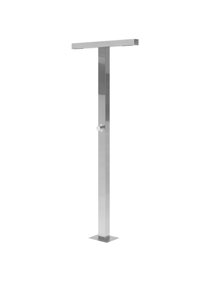 Gartendusche URZULAI in Silber - (W) 80 x (H) 210 x (L) 22 cm