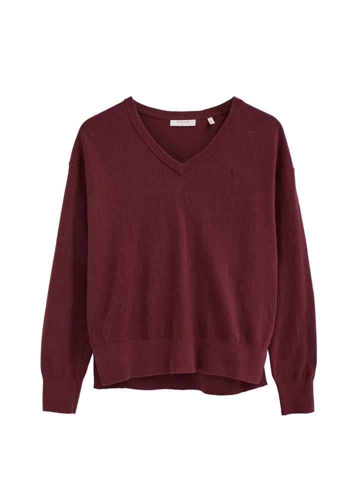Pullover WOMAN RIGBY GO V WOOL W IO LONG SLEEVE REGULAR FIT in Granat