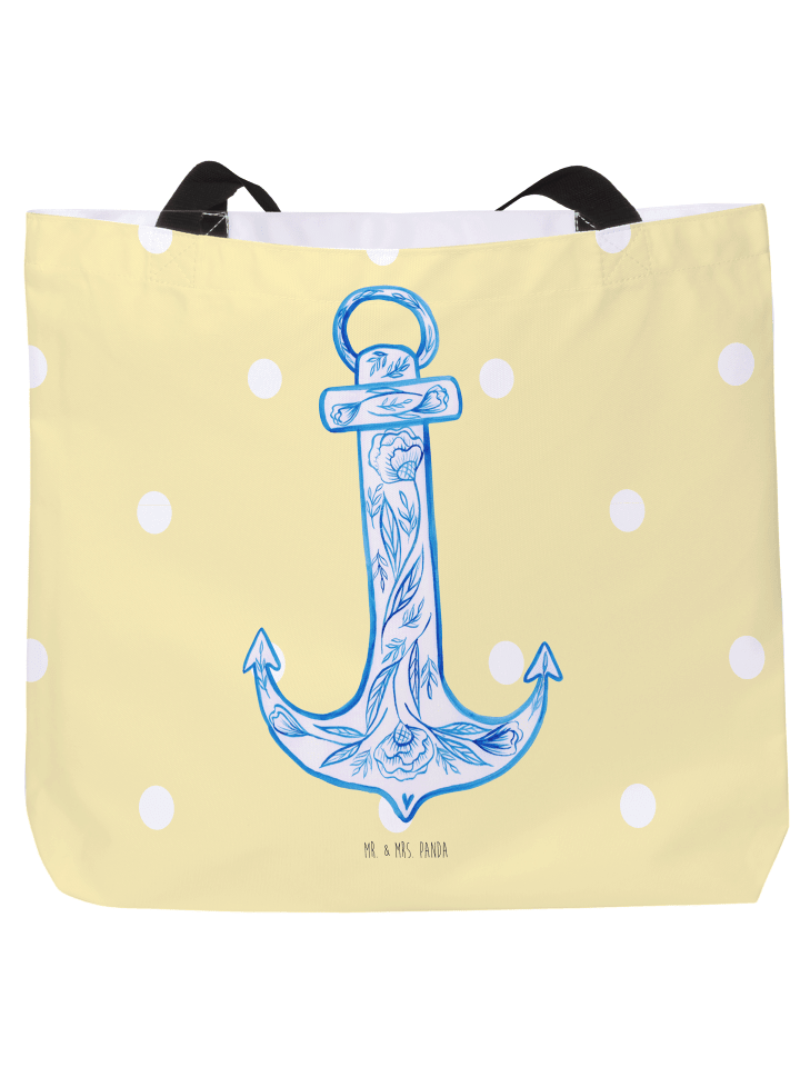 Tasche Anker Blau ohne Spruch in Gelb Pastell