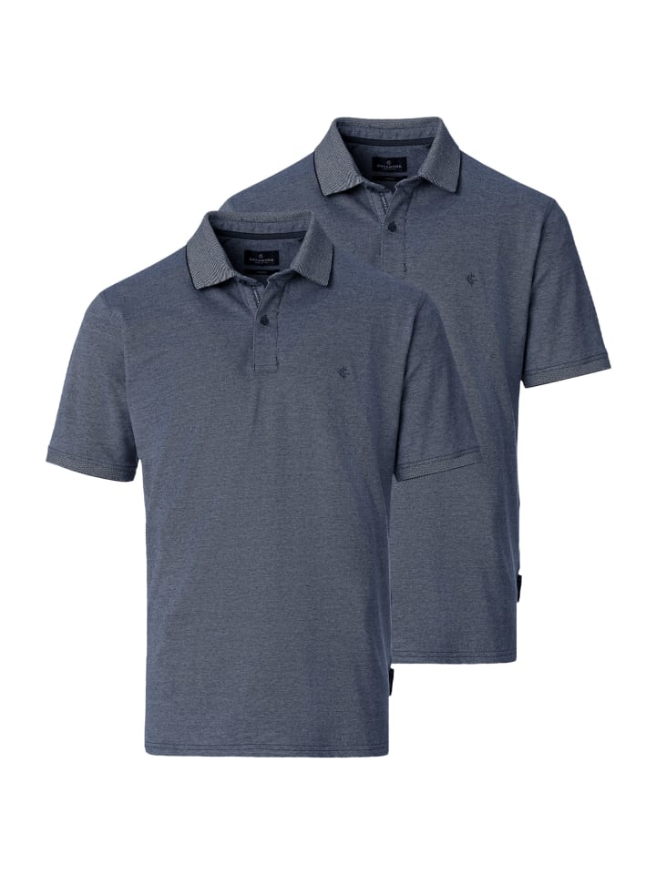 Poloshirt Basic in Blau