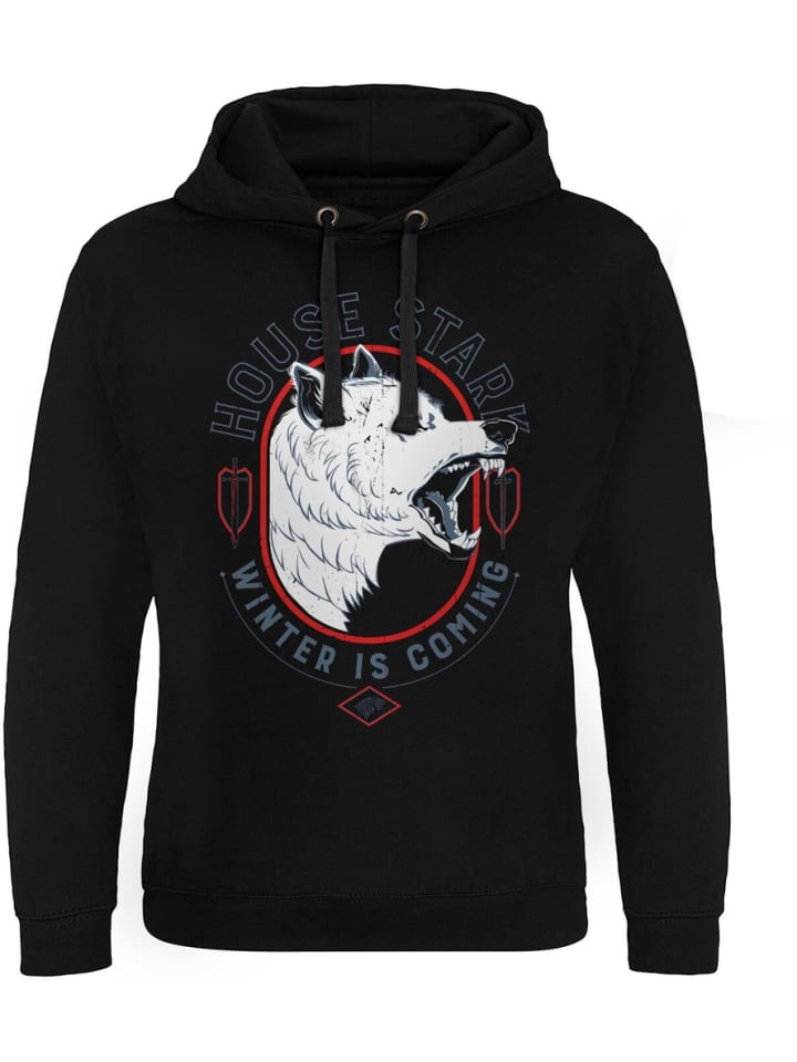Hoodie "House StarkWinter Is Coming Epic Hoodie" in Schwarz