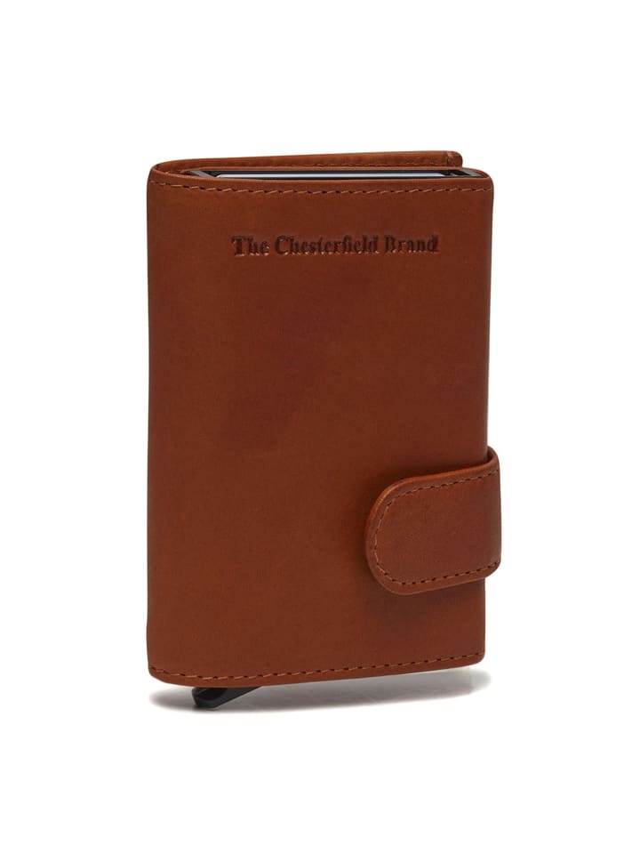 Frankfurt Kreditkartenetui RFID Schutz Leder 7.5 cm cognac