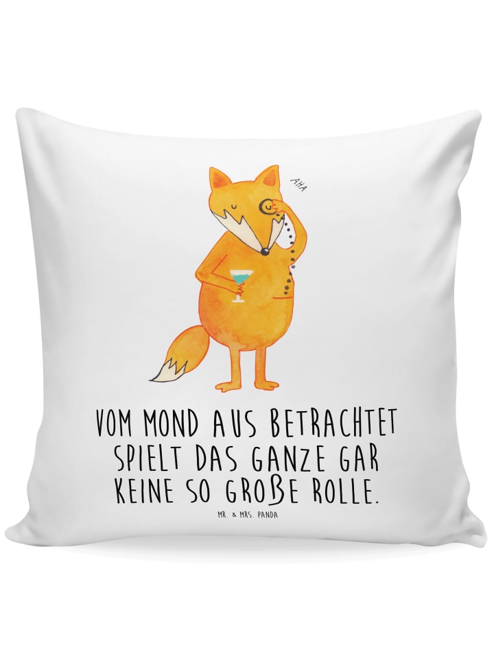 Kissen 40x40 Fuchs Lord mit Spruch in Weiß