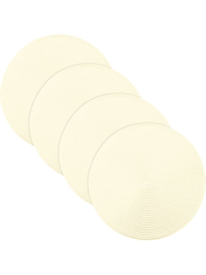 Tischset 4er-Pack Amadora in ecru