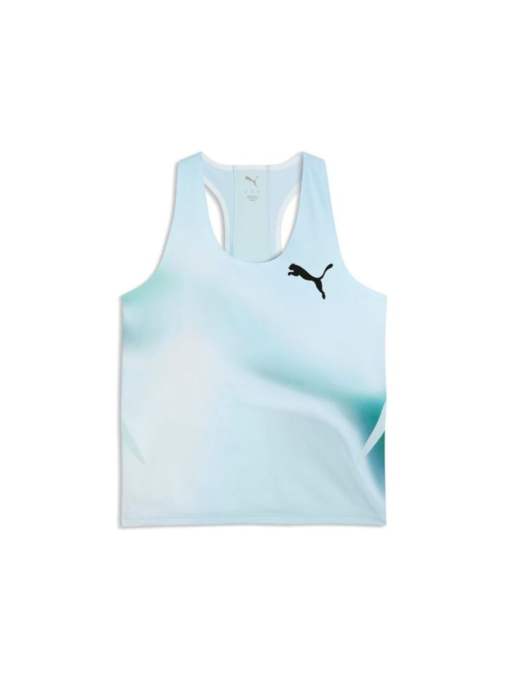Top "W Lightspeed Ultraweave Graphic Singlet" in Blau