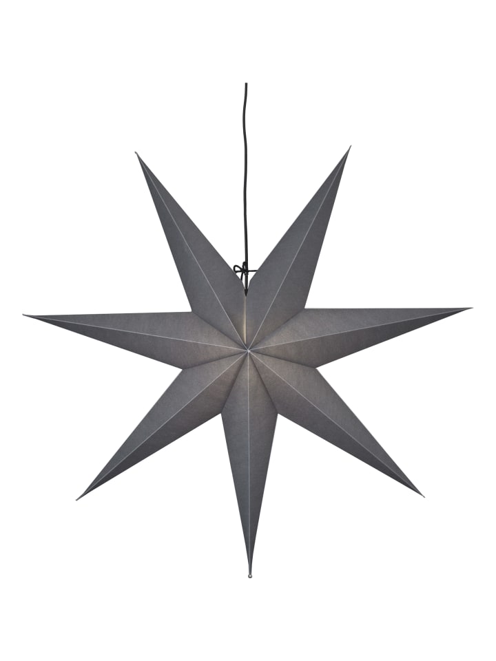 Hängeleuchte Stern Ozen, groß, grau, Ø 70cm in Silber