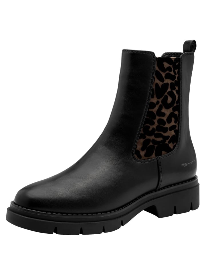 Chelsea Boot in BLACK/LEOPARD