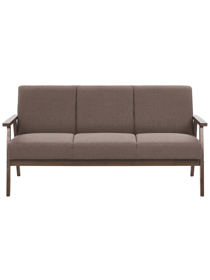 3-Sitzer Sofa ASNES in Braun - (W) 158 x (H) 80 x (L) 80 cm