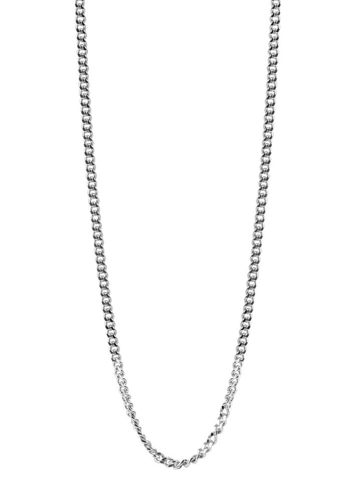 Unisex Halskette – Panzerkette aus 925 Silber 50 cm in silber