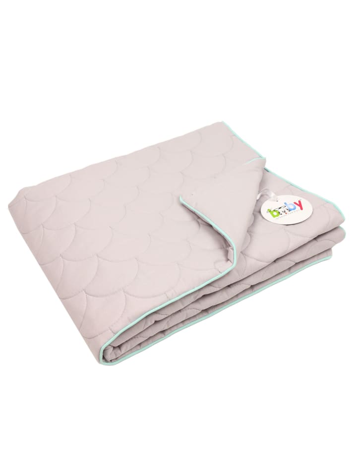 Decke mit "Meerjungfrau Steppung" in Grau - (L) 91 x (B) 74cm 