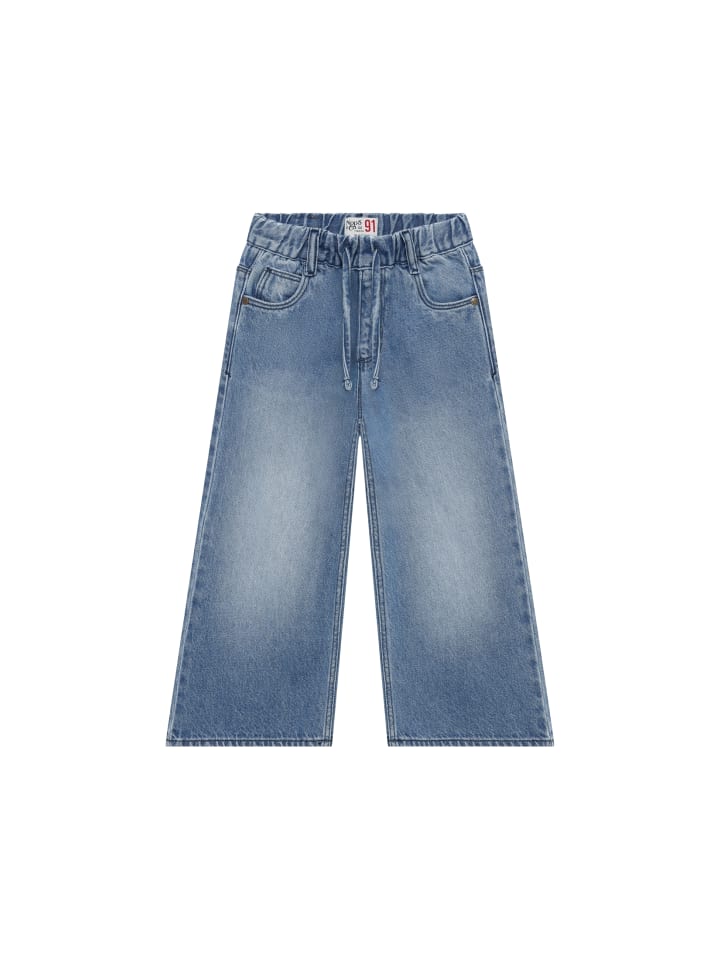Hose Wide Leg in Washed Blue